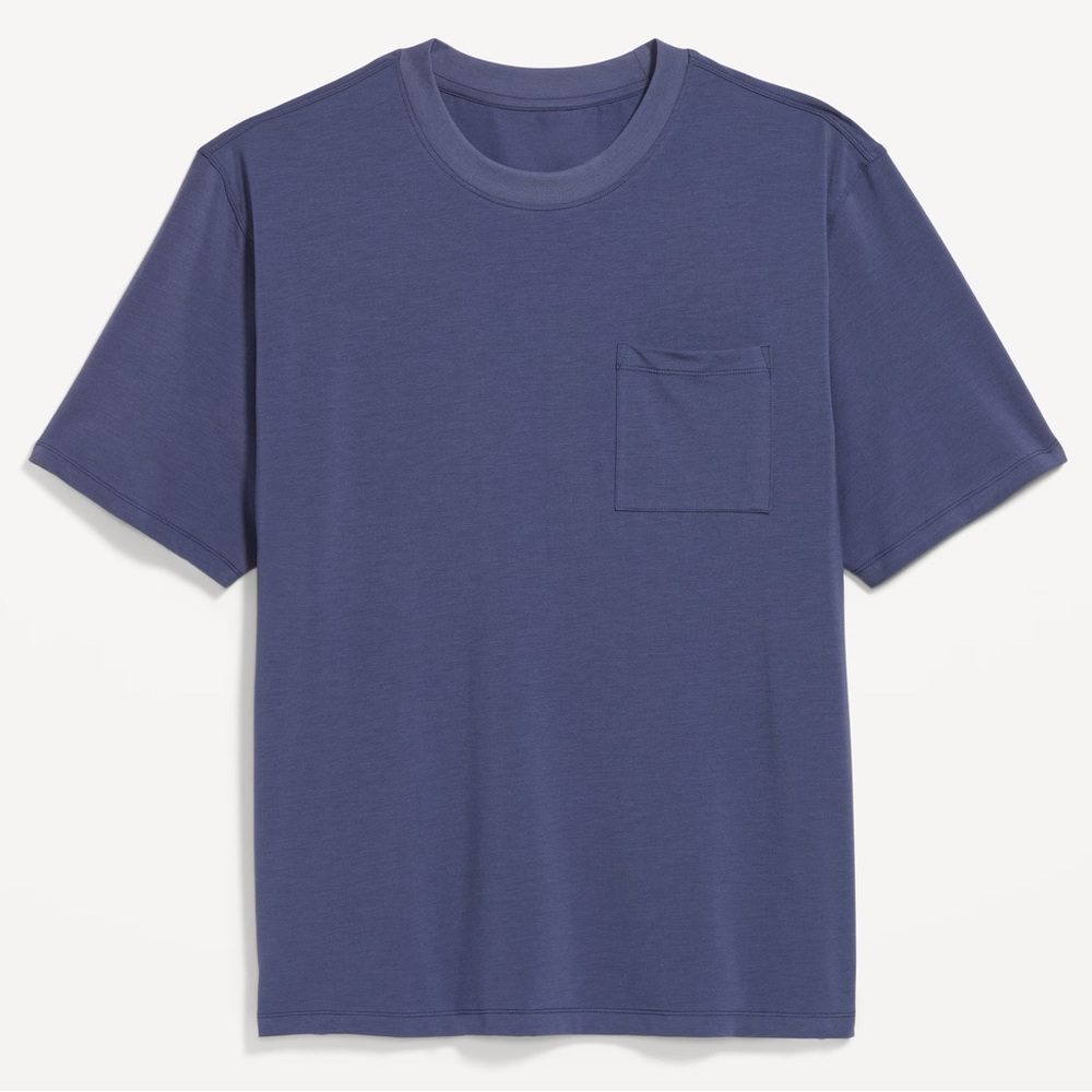 NWT Deep Blue Front-Pocket Shirt - Sweat-Wicking